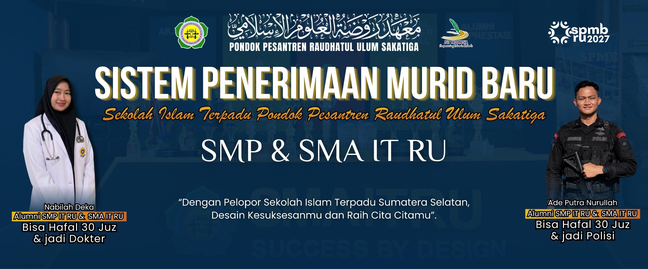 Banner SPMB 2027 SMP & SMA IT Raudhatul Ulum